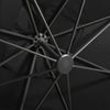Schwarzer Ampelschirm Latinca 300cm mit LED-Beleuchtung