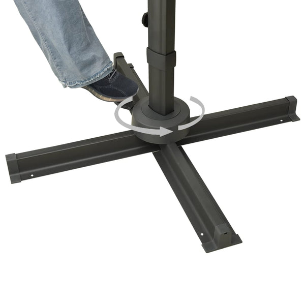 Schwarzer Cantilever-Sonnenschirm mit doppeltem Dach Taba 400x300cm