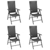 Gartensessel Coteti Schwarz (4er-Set Polyrattan)