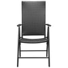 Gartensessel Coteti Schwarz (4er-Set Polyrattan)