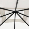 Cremefarbener Pavillon mit Stangenschutz Oligia 3x3x2,6 m (160 g/m²)