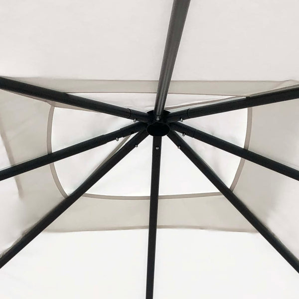 Cremefarbener Pavillon Oligia 3x3x2,6 m (160 g/m²)