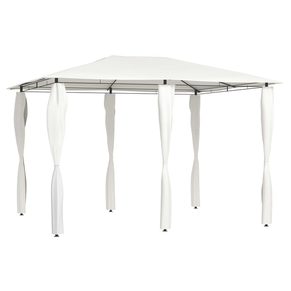 Cremefarbener Pavillon mit Seitenwänden Oligia 3x4x2,6 m (160 g/m²)
