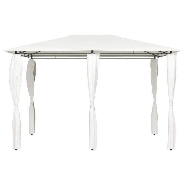 Cremefarbener Pavillon mit Seitenwänden Oligia 3x4x2,6 m (160 g/m²)