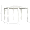 Cremefarbener Pavillon mit Seitenwänden Oligia 3x4x2,6 m (160 g/m²)