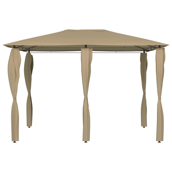 Graubrauner Pavillon mit Seitenwänden Oligia 3x4x2,6 m (160 g/m²)