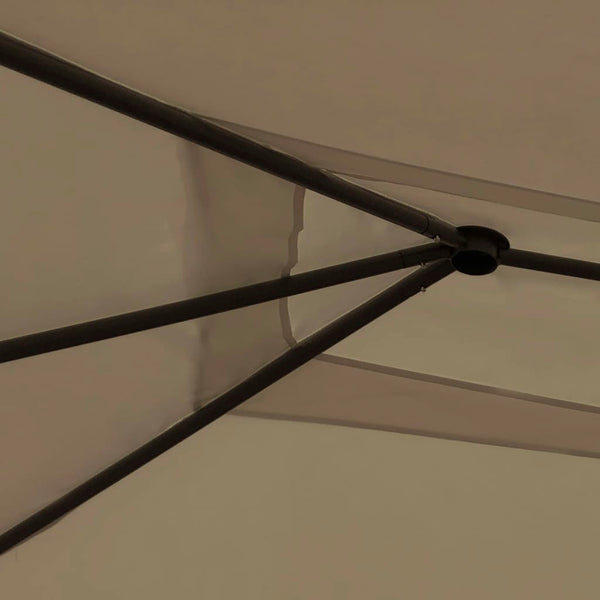 Graubrauner Pavillon mit Seitenwänden Oligia 3x4x2,6 m (160 g/m²)
