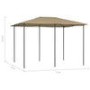 Graubrauner Pavillon Oligia 3x4x2,6 m (160 g/m²)