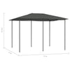 Pavillon Anthrazit Oligia 3x4x2,6 m (160 g/m²)