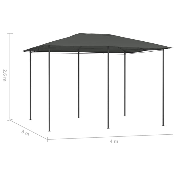 Pavillon Anthrazit Oligia 3x4x2,6 m (160 g/m²)