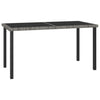Gartenesszimmertisch Augustina grau 140x70x73cm (Polyrattan)