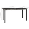 Gartenesszimmertisch Augustina grau 140x70x73cm (Polyrattan)