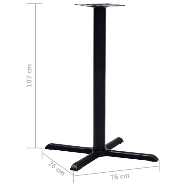 Musta bistropöydän jalka Visinoiu 76x76x107cm (valurauta)