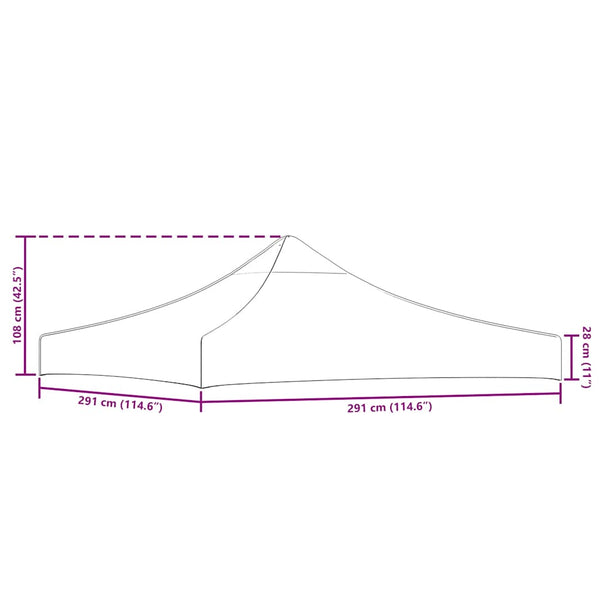 Gelbes Partyzeltdach Parthenia 3x3 m (270 g/m²)