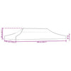 Weinfarbenes Partyzelt-Dach Parthenia 6x3 m (270 g/m²)