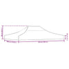 Anthrazit Partyzelt-Dach Parthenia 4x3 m (270 g/m²)