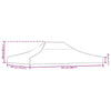 Cremefarbenes Partyzelt-Dach Parthenia 4,5x3 m (270 g/m²)