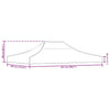 Antrasiitti juhlateltan katto Parthenia 4,5x3 m (270 g/m²)