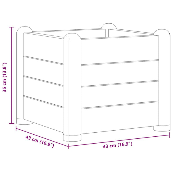 Mokka Hochbeet Morozan 43x43x35cm (pp)