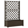 Mokka Blumenkasten mit Spalier Cionka 100x43x142cm (pp)