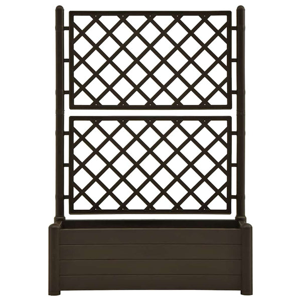 Mokka Blumenkasten mit Spalier Cionka 100x43x142cm (pp)