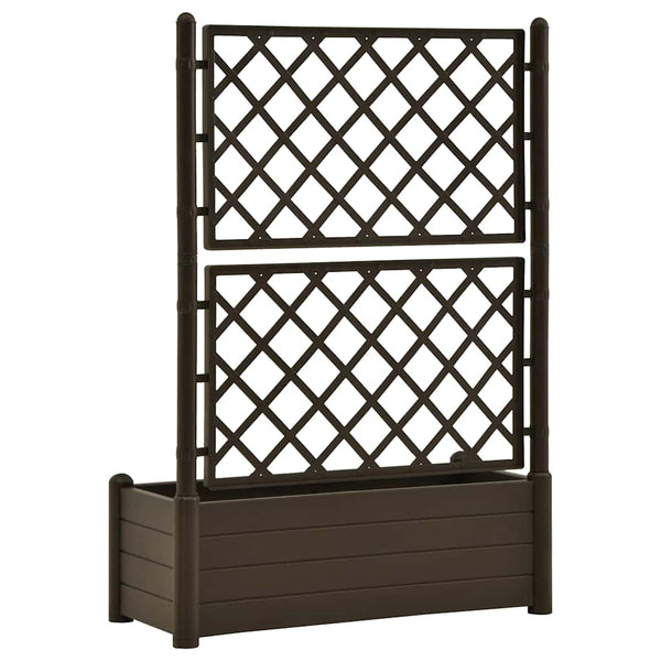 Mokka Blumenkasten mit Spalier Cionka 100x43x142cm (pp)