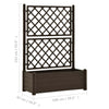 Mokka Blumenkasten mit Spalier Cionka 100x43x142cm (pp)