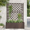 Mokka Blumenkasten mit Spalier Cionka 100x43x142cm (pp)