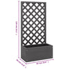 Blumenkasten mit Rankgitter Gaiesti 65x30x135cm (WPC)