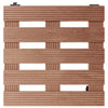 Braune Pflanzenrollbretter Ghitica 30x30x7,5cm (2 Stk. WPC)