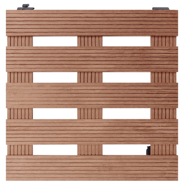 Braune Pflanzenrollbretter Ghitica 30x30x7,5cm (2 Stk. WPC)