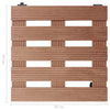 Braune Pflanzenrollbretter Ghitica 30x30x7,5cm (2 Stk. WPC)