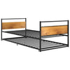 Schwarzes Ausziehbettgestell Saniyah 90x200cm (Metall)