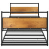 Schwarzes Ausziehbettgestell Saniyah 90x200cm (Metall)
