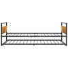 Schwarzes Ausziehbettgestell Saniyah 90x200cm (Metall)