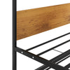Schwarzes Ausziehbettgestell Saniyah 90x200cm (Metall)