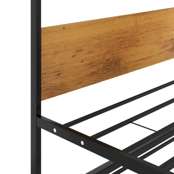 Schwarzes Ausziehbettgestell Saniyah 90x200cm (Metall)