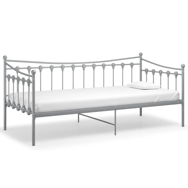 Graues Schlafsofa Sigheteana 90x200cm (Metall)