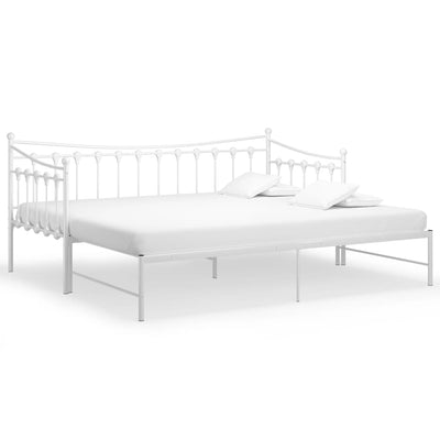 Weißes Schlafsofa Gestell Cristiano 90x200cm (Metall)