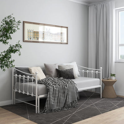Weißes Schlafsofa Gestell Cristiano 90x200cm (Metall)