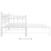 Weißes Schlafsofa Gestell Cristiano 90x200cm (Metall)