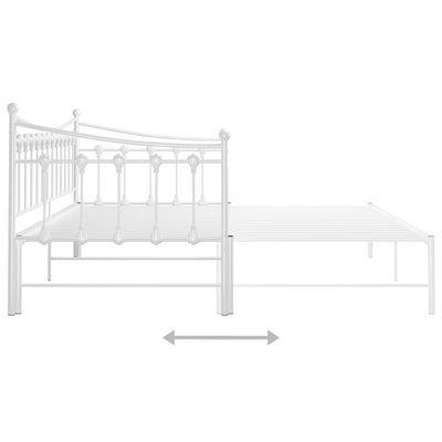 Weißes Schlafsofa Gestell Cristiano 90x200cm (Metall)
