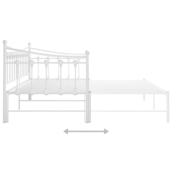 Weißes Schlafsofa Gestell Cristiano 90x200cm (Metall)