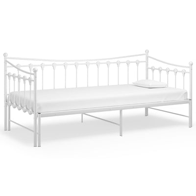 Weißes Schlafsofa Gestell Cristiano 90x200cm (Metall)