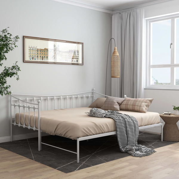 Weißes Schlafsofa Gestell Cristiano 90x200cm (Metall)