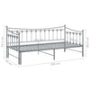Grauer Schlafsofa-Rahmen Cristiano 90x200cm (Metall)