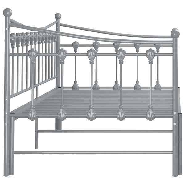 Grauer Schlafsofa-Rahmen Cristiano 90x200cm (Metall)