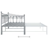 Grauer Schlafsofa-Rahmen Cristiano 90x200cm (Metall)