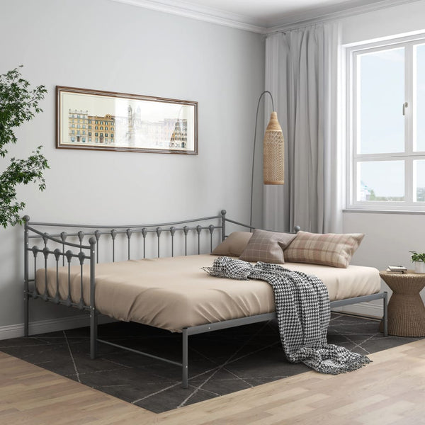 Grauer Schlafsofa-Rahmen Cristiano 90x200cm (Metall)