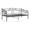 Schlafsofa-Gestell Gajdos 90x200cm (Metall) schwarz